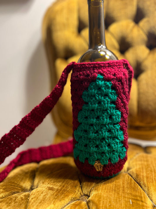 Water or Wine Bottle Purse - Christmas Tree