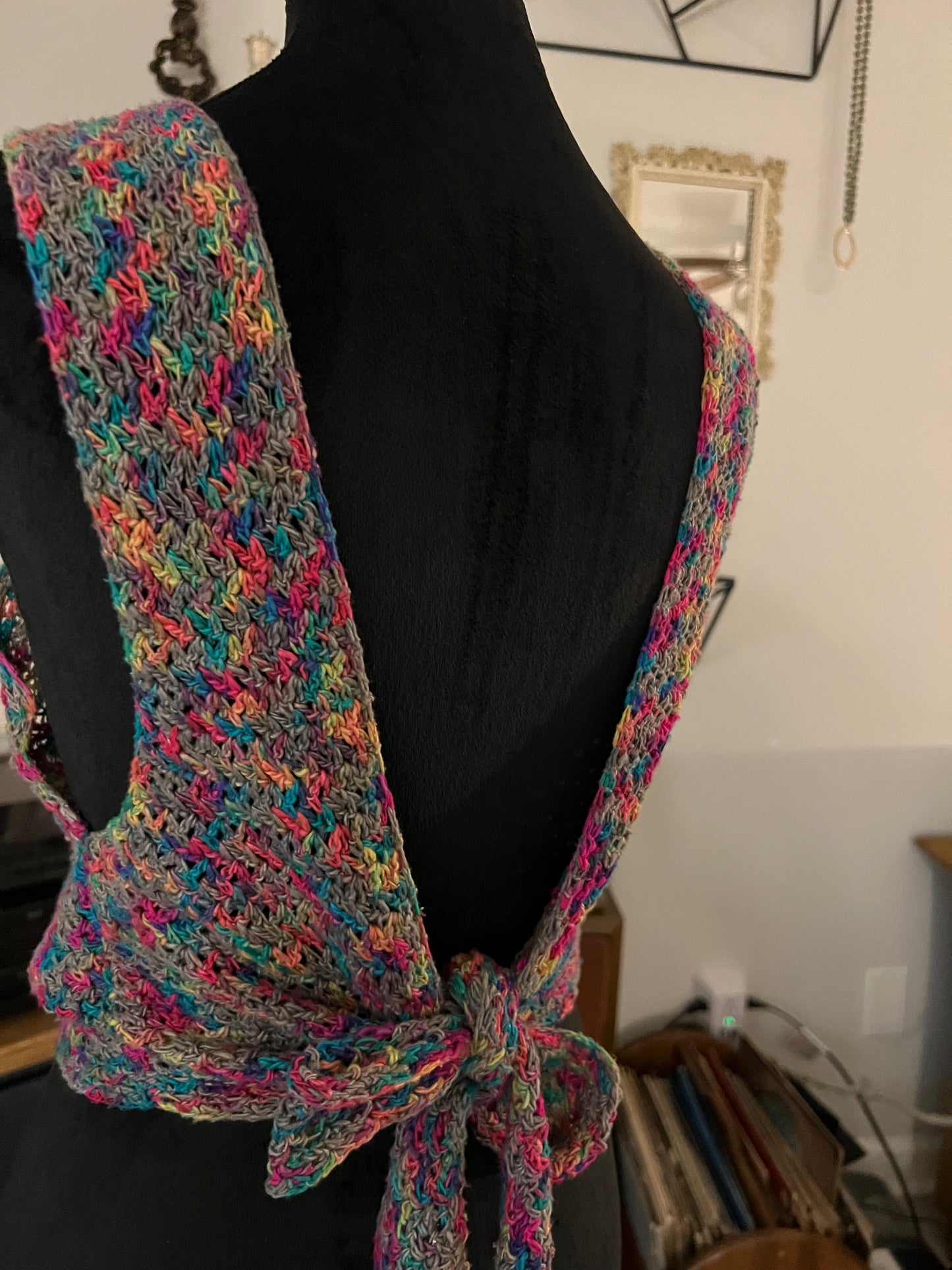 Rainbow Tie-Back Top