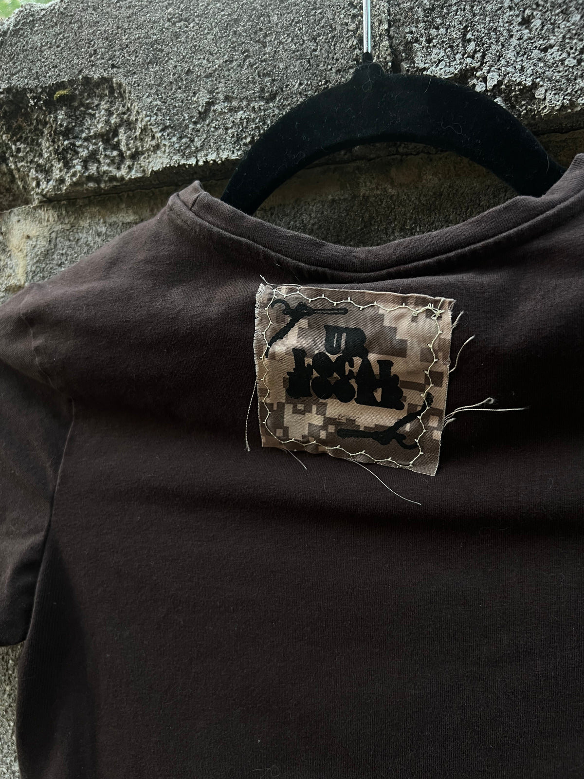 Windmill Patchwork - Brown Baby Tee