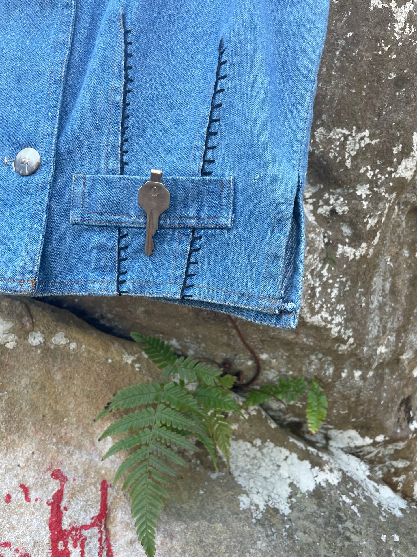 Crush (Stripped) Denim Vest