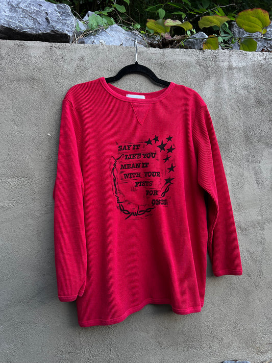 Like You Mean It - Vintage Red Pullover