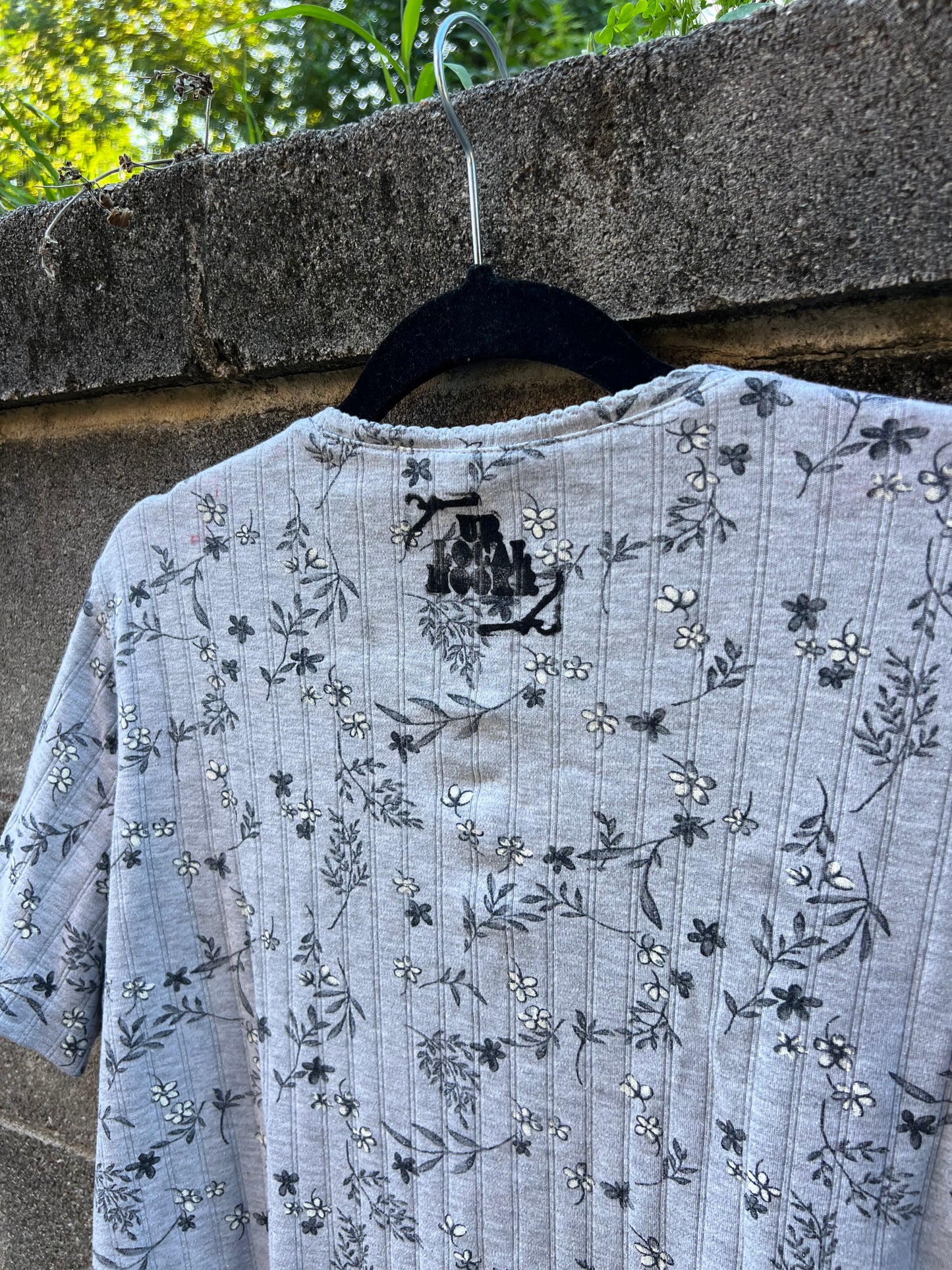 Go See Ethel Cain or the Devil Will Get You - Vintage Grey Floral Shirt