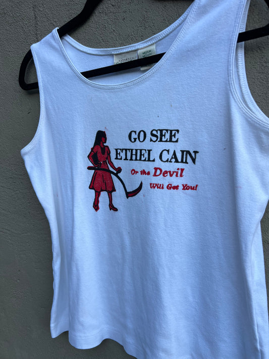Go See Ethel Cain or the Devil Will Get You - White St John’s Bay Tank