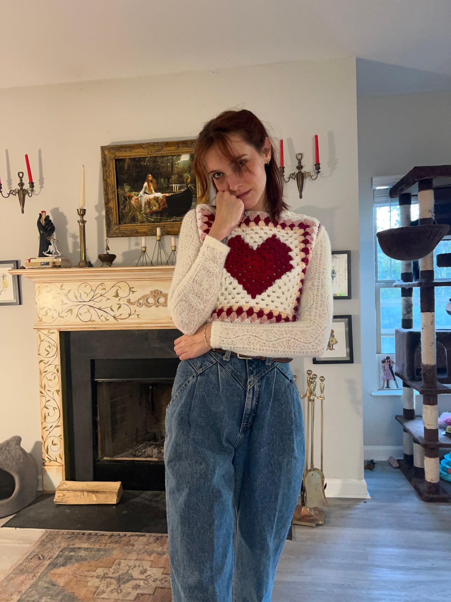 Sweetheart Granny Square Vest