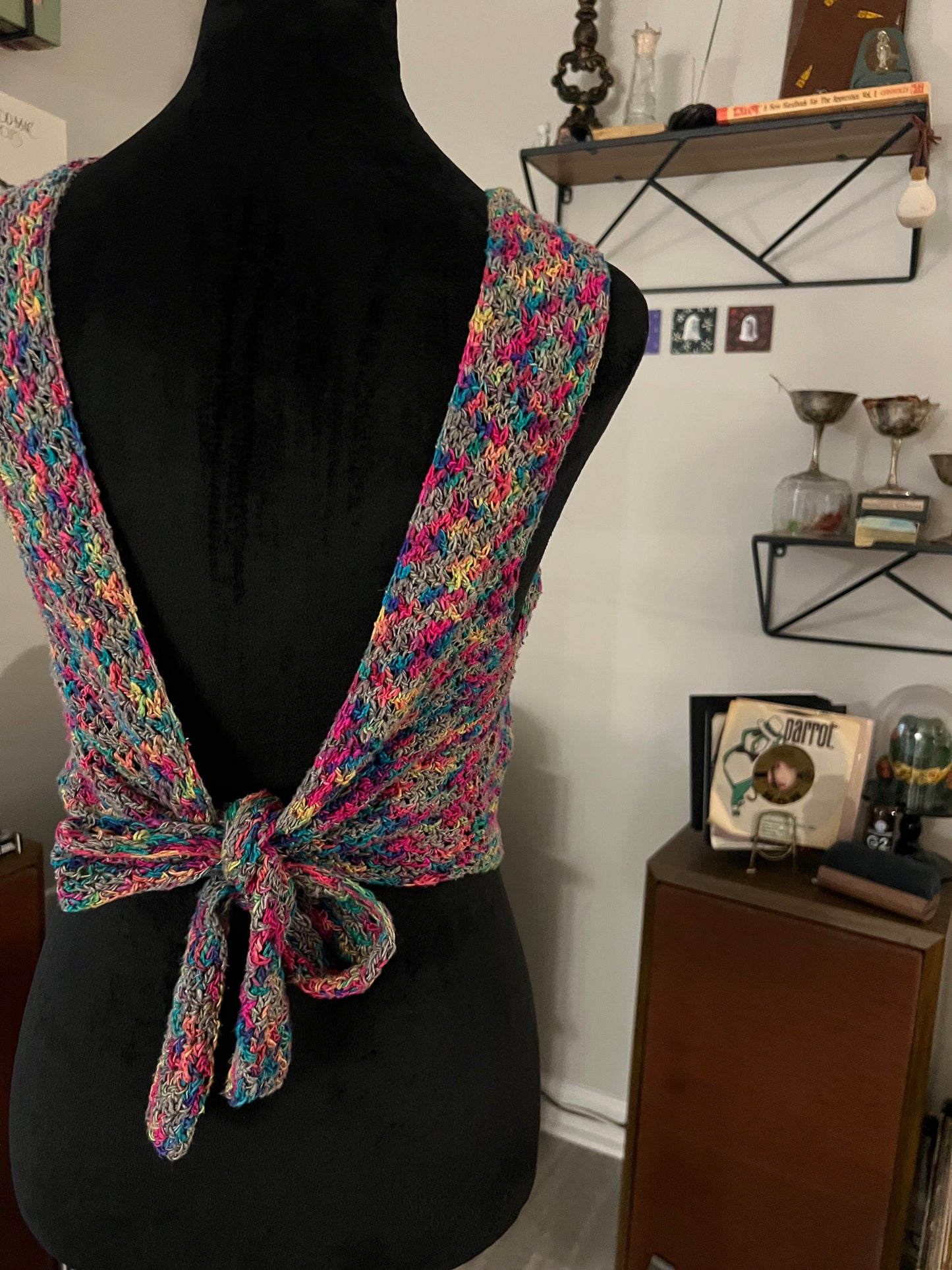 Rainbow Tie-Back Top