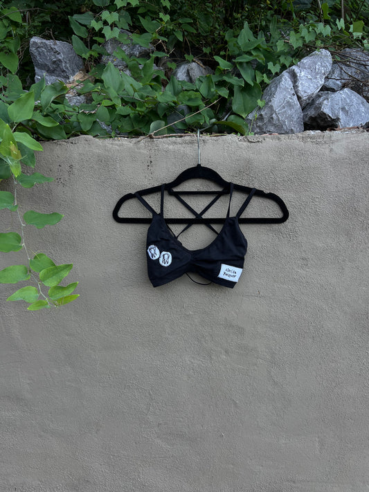 Florida Forever - Black Bralette