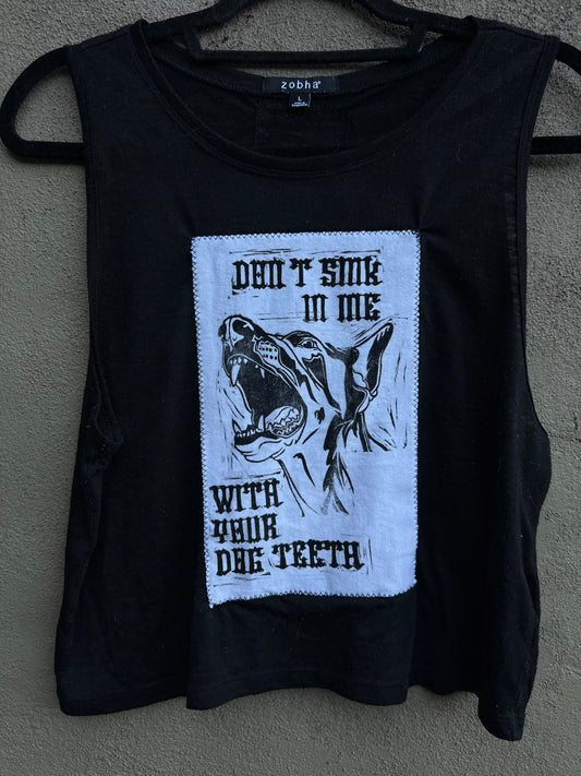 Dog Teeth - Black Semi-Sheer Tank