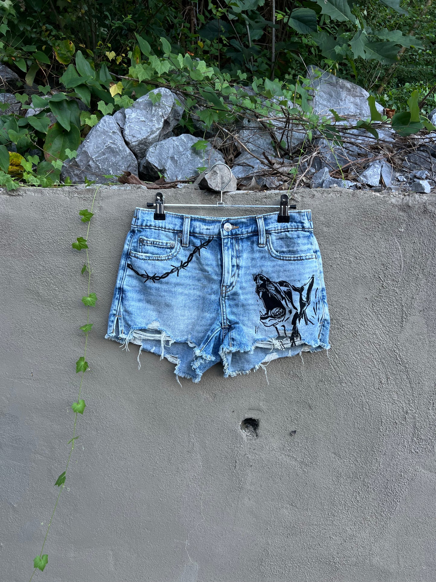 Dog Teeth - Denim Shorts