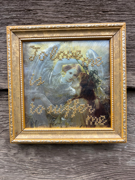 To Love Me is to Suffer Me - Embroidered Vintage Photo