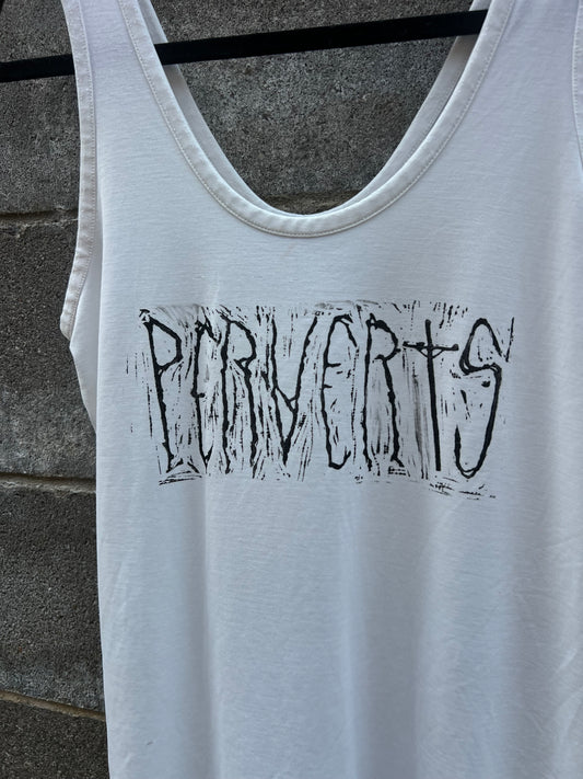 Perverts - White Tank Top - NZ