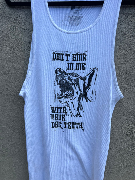Dog Teeth - White Tank Top