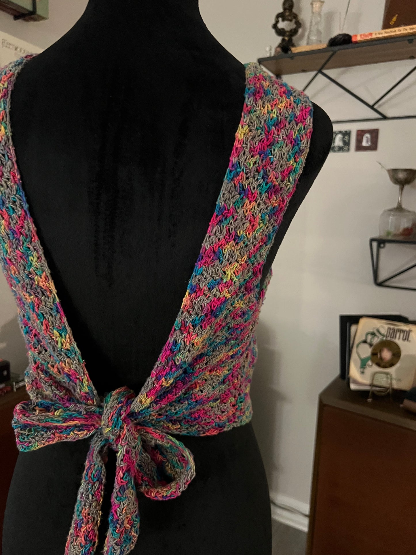 Rainbow Tie-Back Top