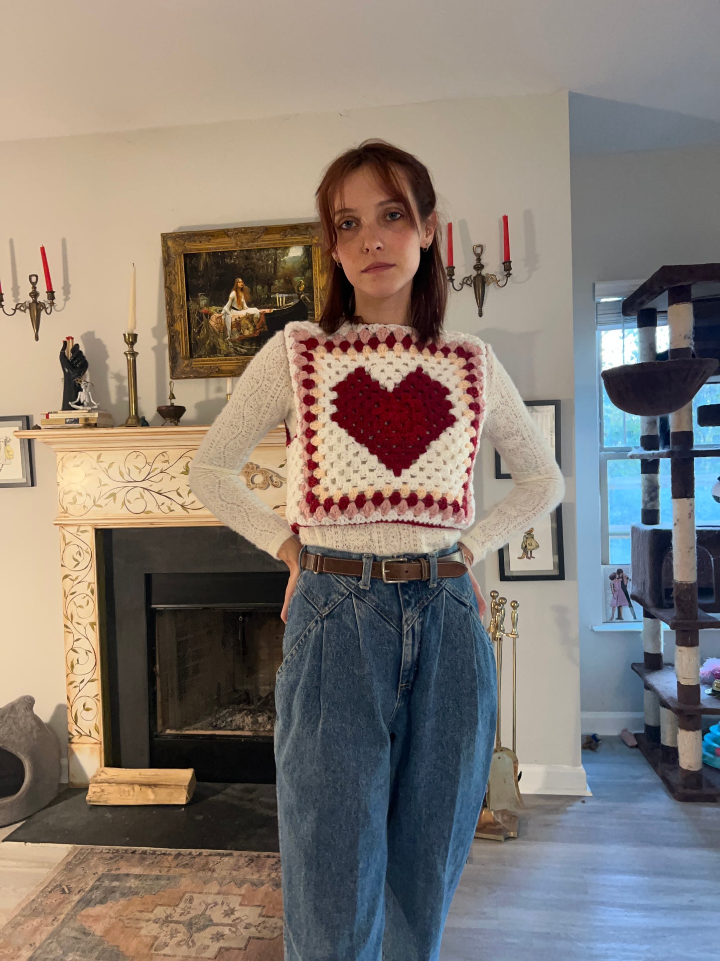Sweetheart Granny Square Vest