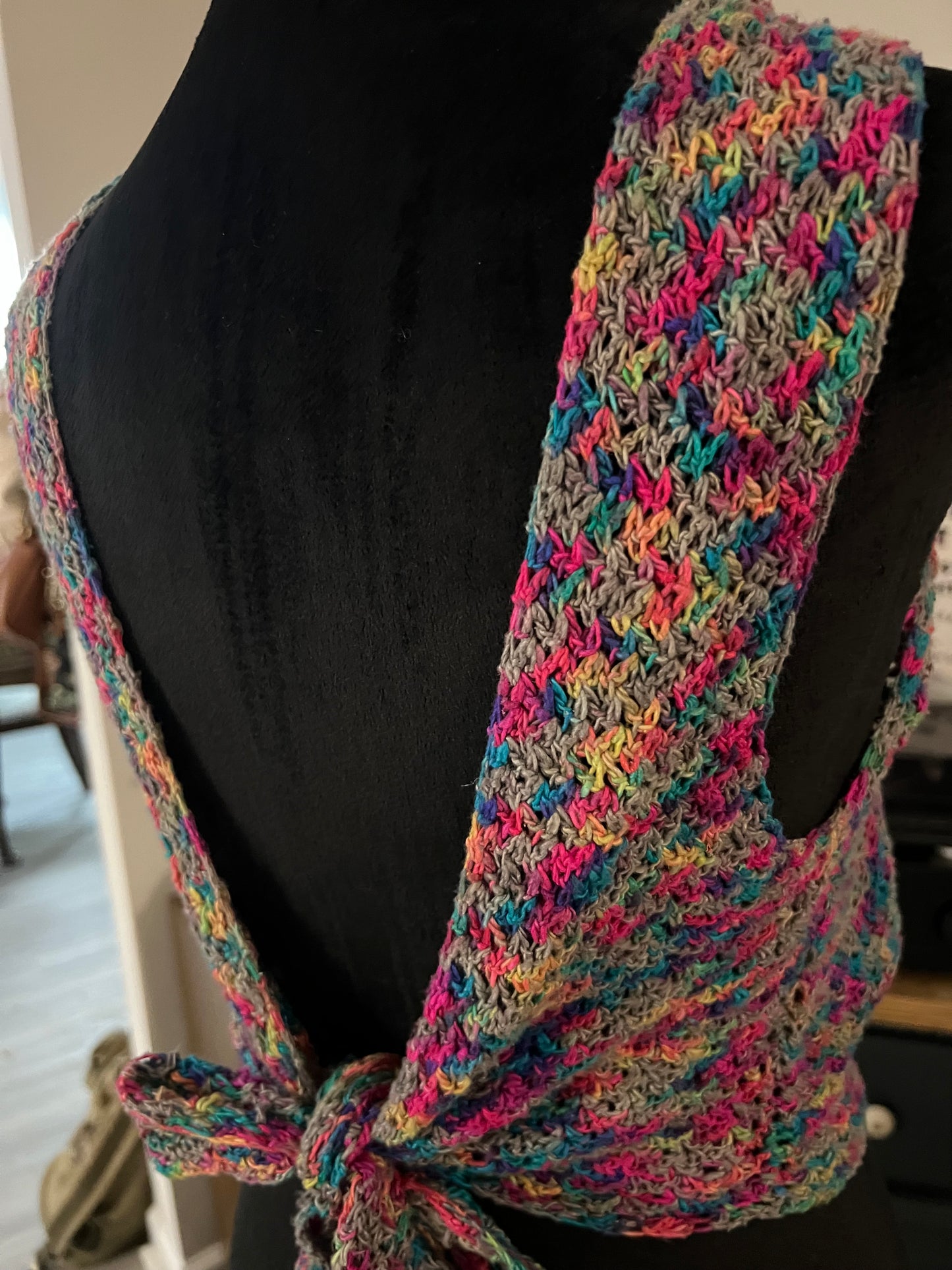 Rainbow Tie-Back Top