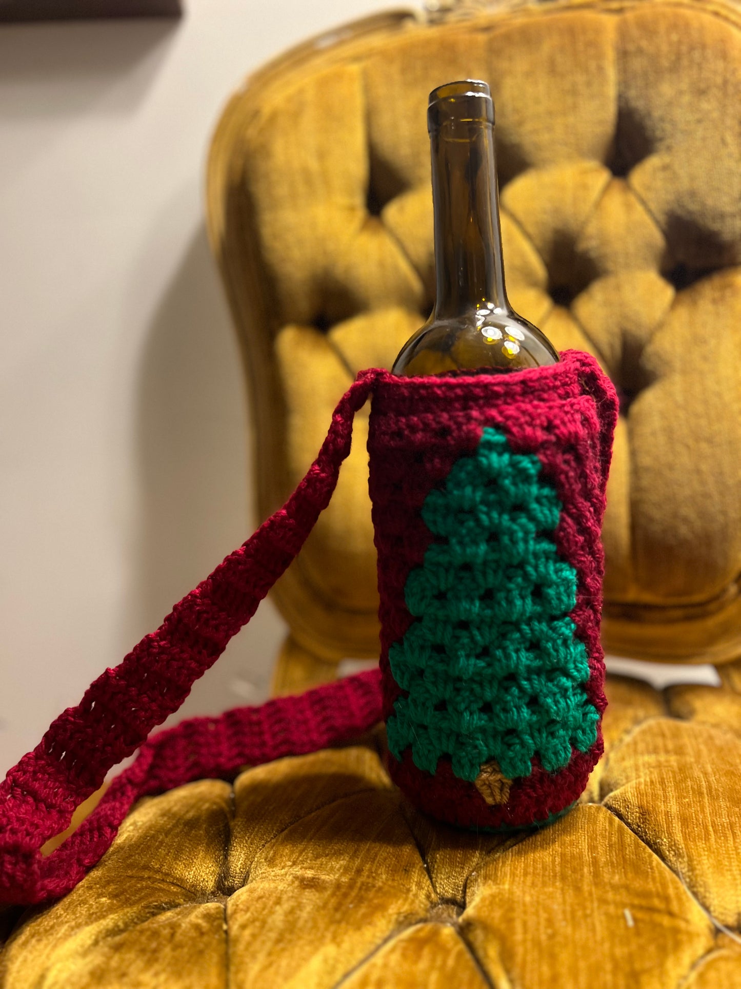 Water or Wine Bottle Purse - Christmas Tree