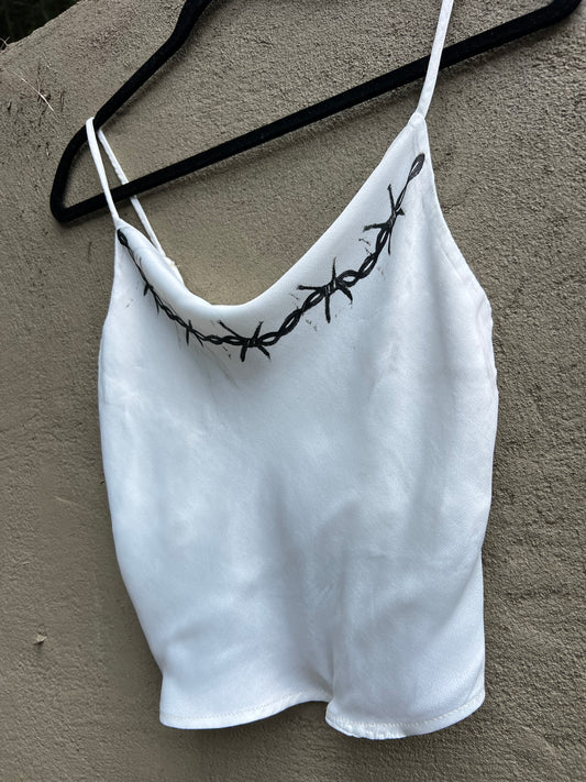 Barbed Wire - White Tank Top