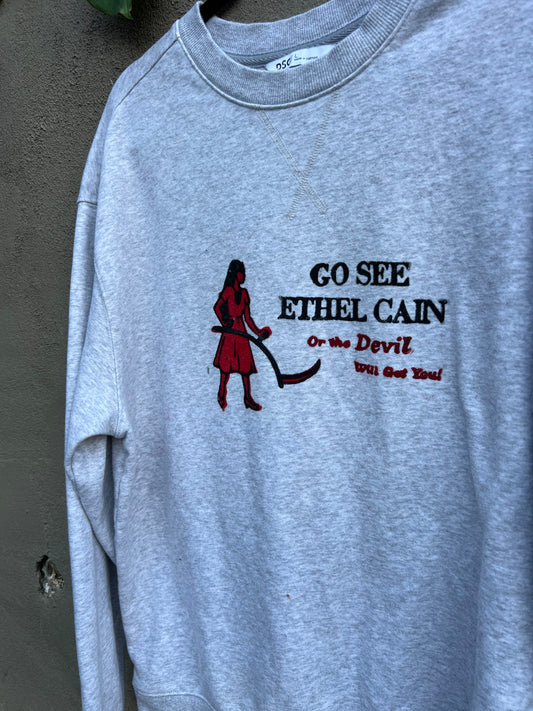Go See Ethel Cain or the Devil Will Get You - “DSG” Grey Sweatshirt