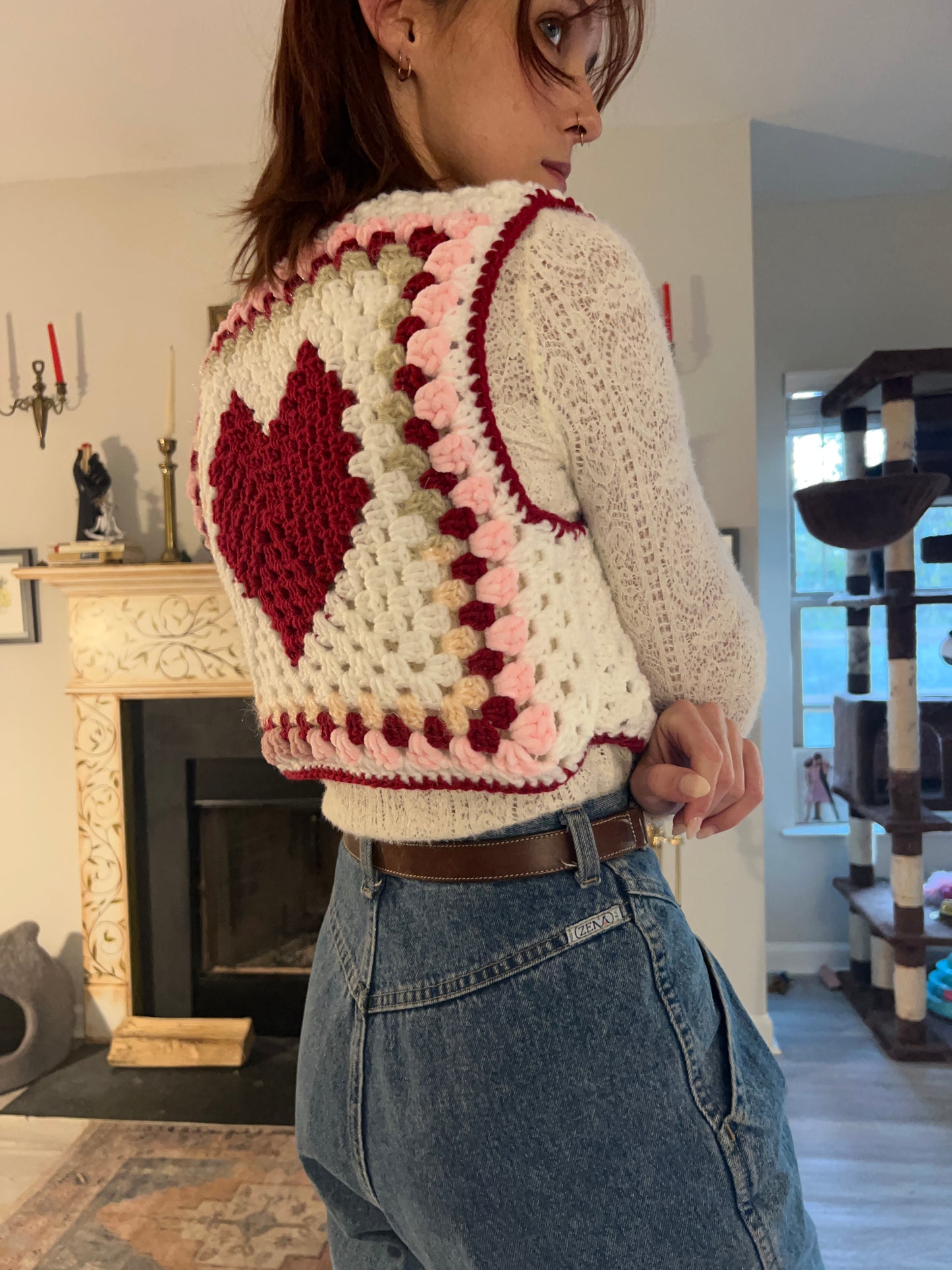 Sweetheart Granny Square Vest