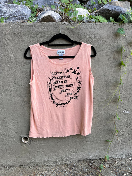 Like You Mean It - Peach Tank Top