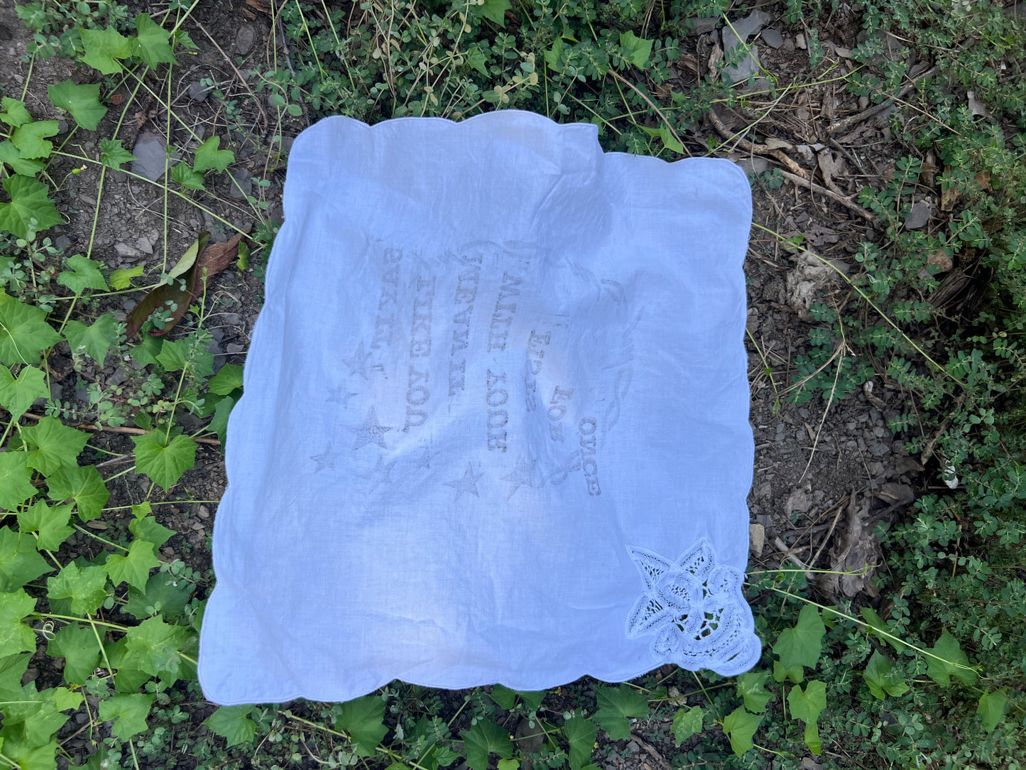 Like You Mean It - Alter Cloth / Vintage Handkerchief - no. 1