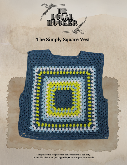 Simply Square Vest - PDF Digital Pattern