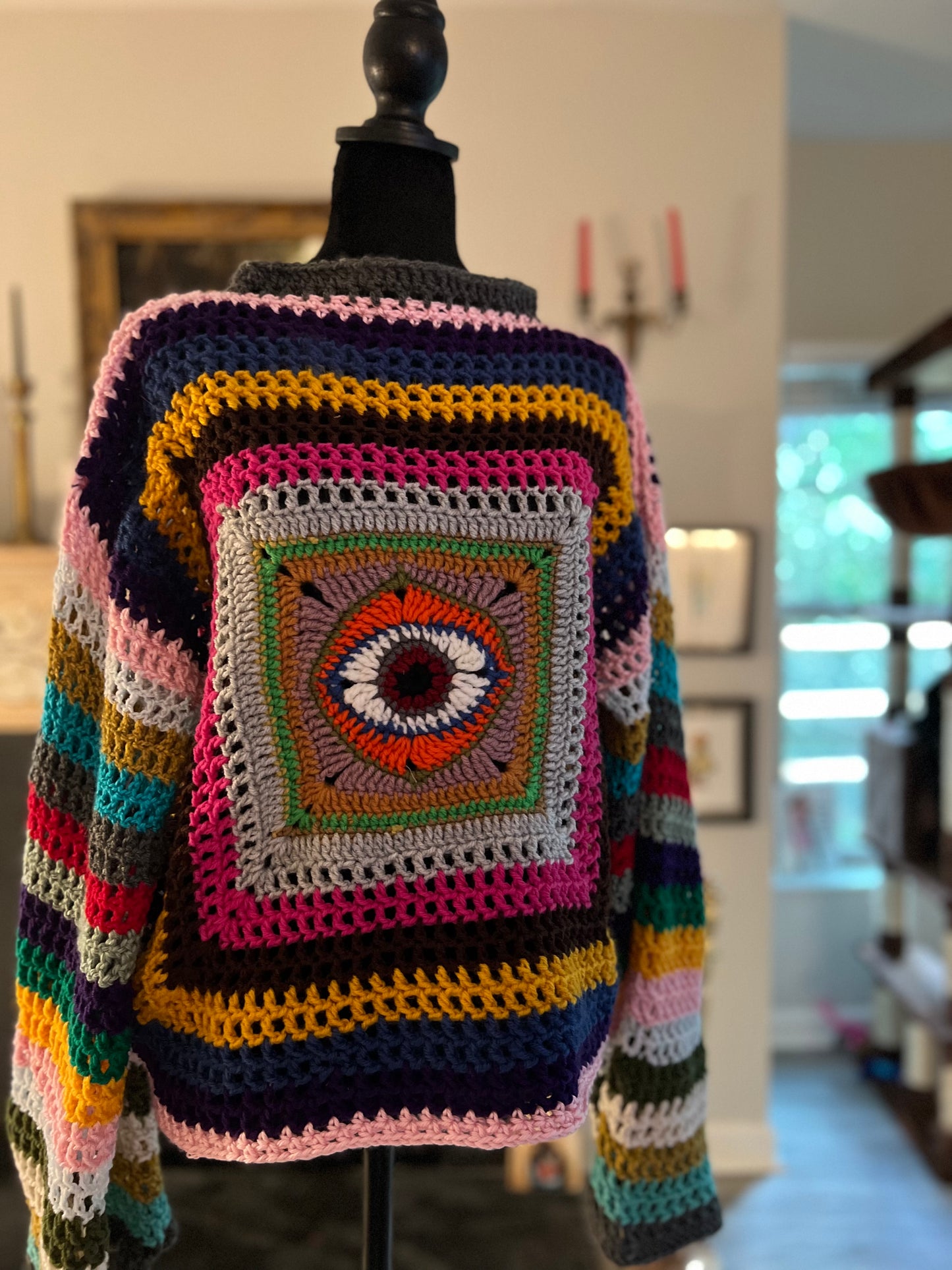 Evil Eye Granny Sweater