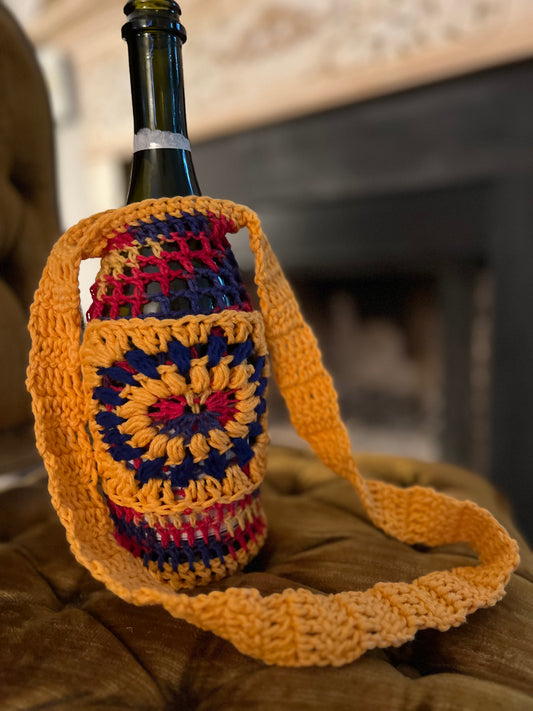 Water or Wine Bottle Purse - Sunburst