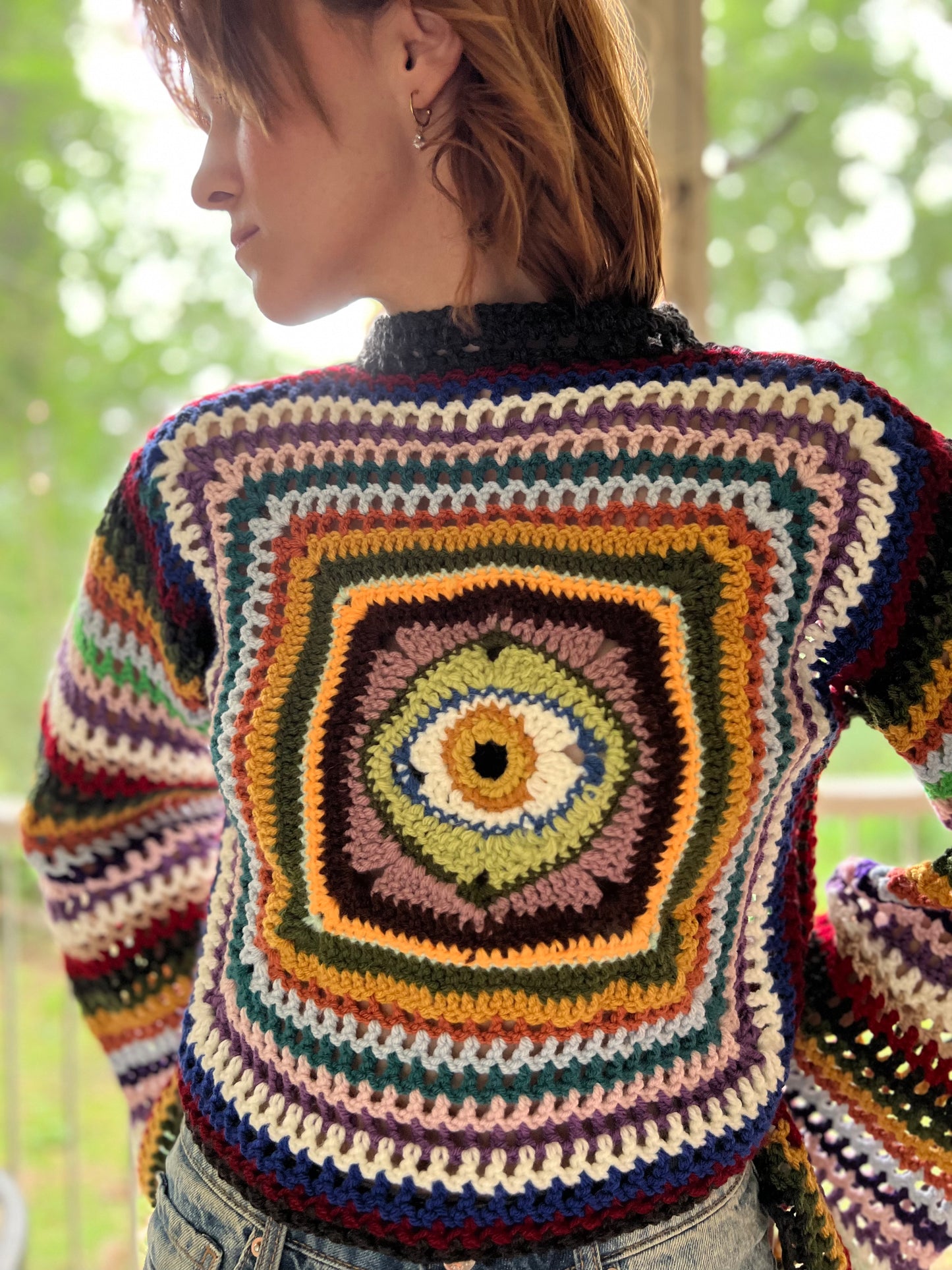 Evil Eye Granny Sweater