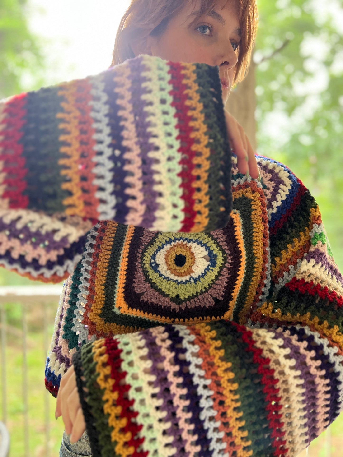 Evil Eye Granny Sweater