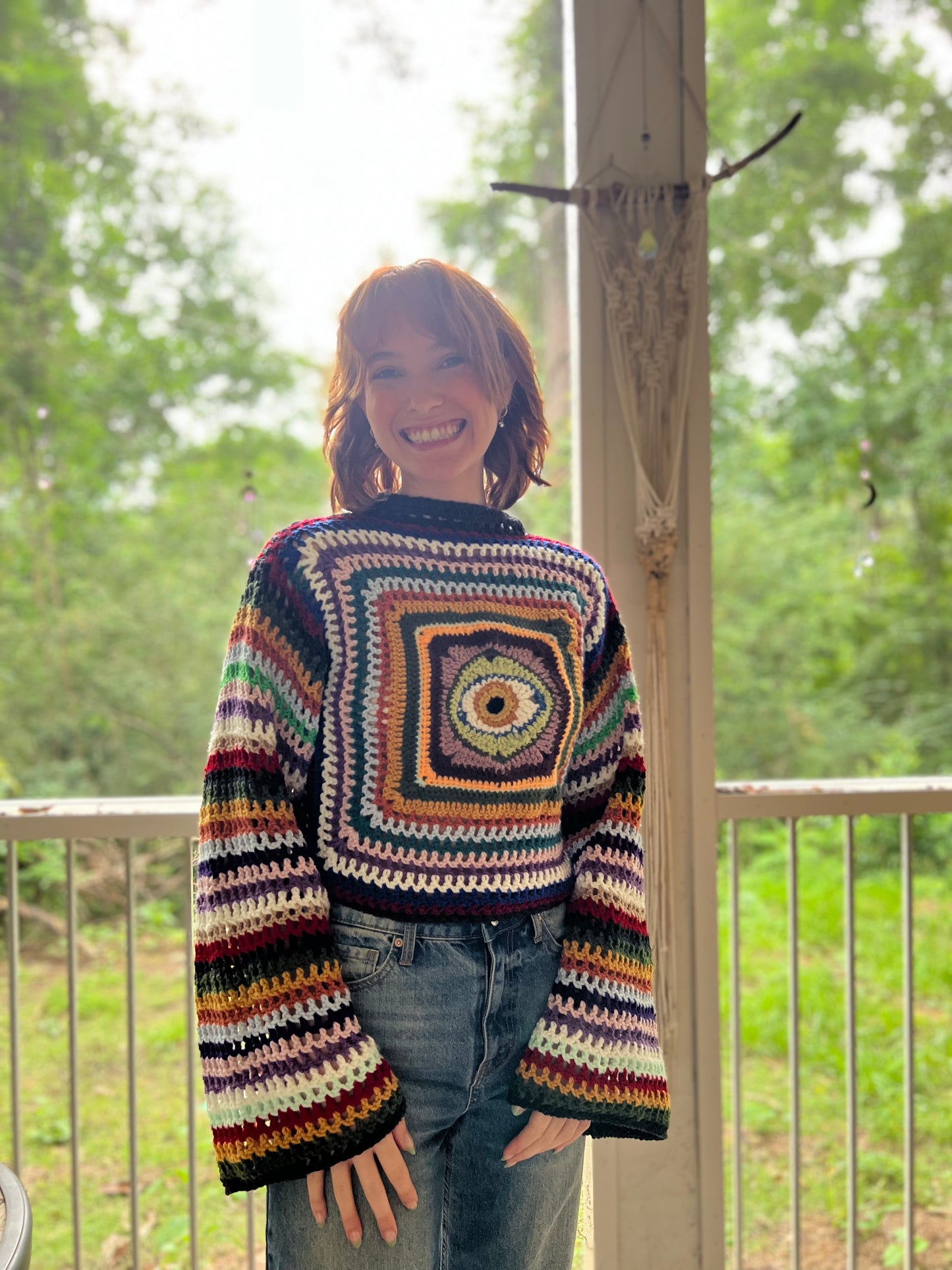 Evil Eye Granny Sweater