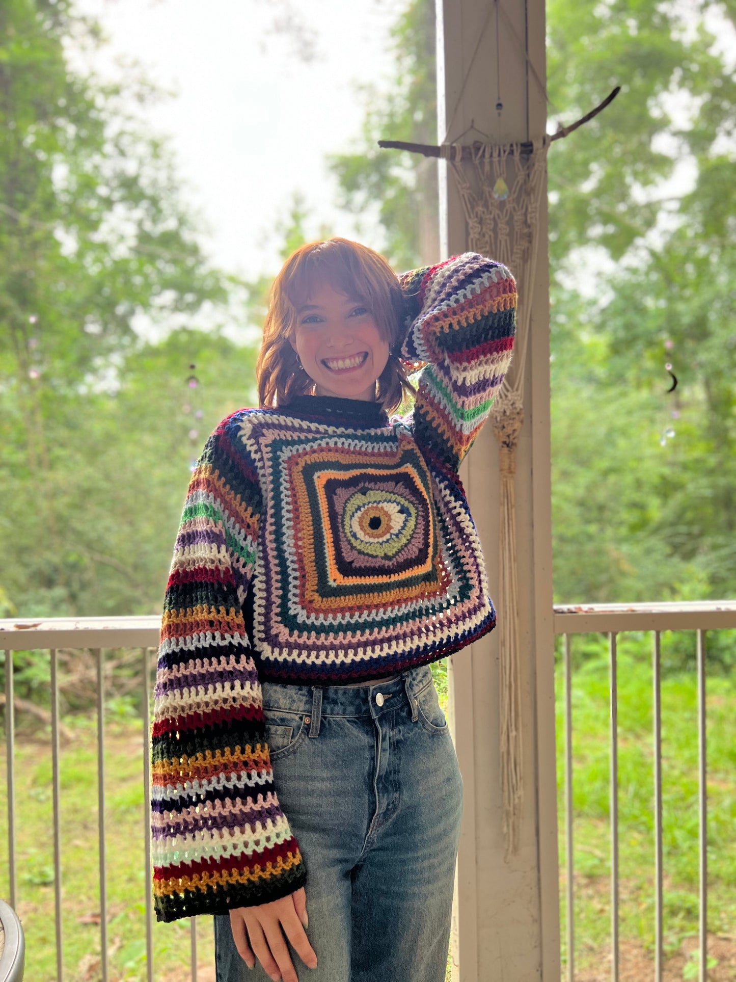 Evil Eye Granny Sweater