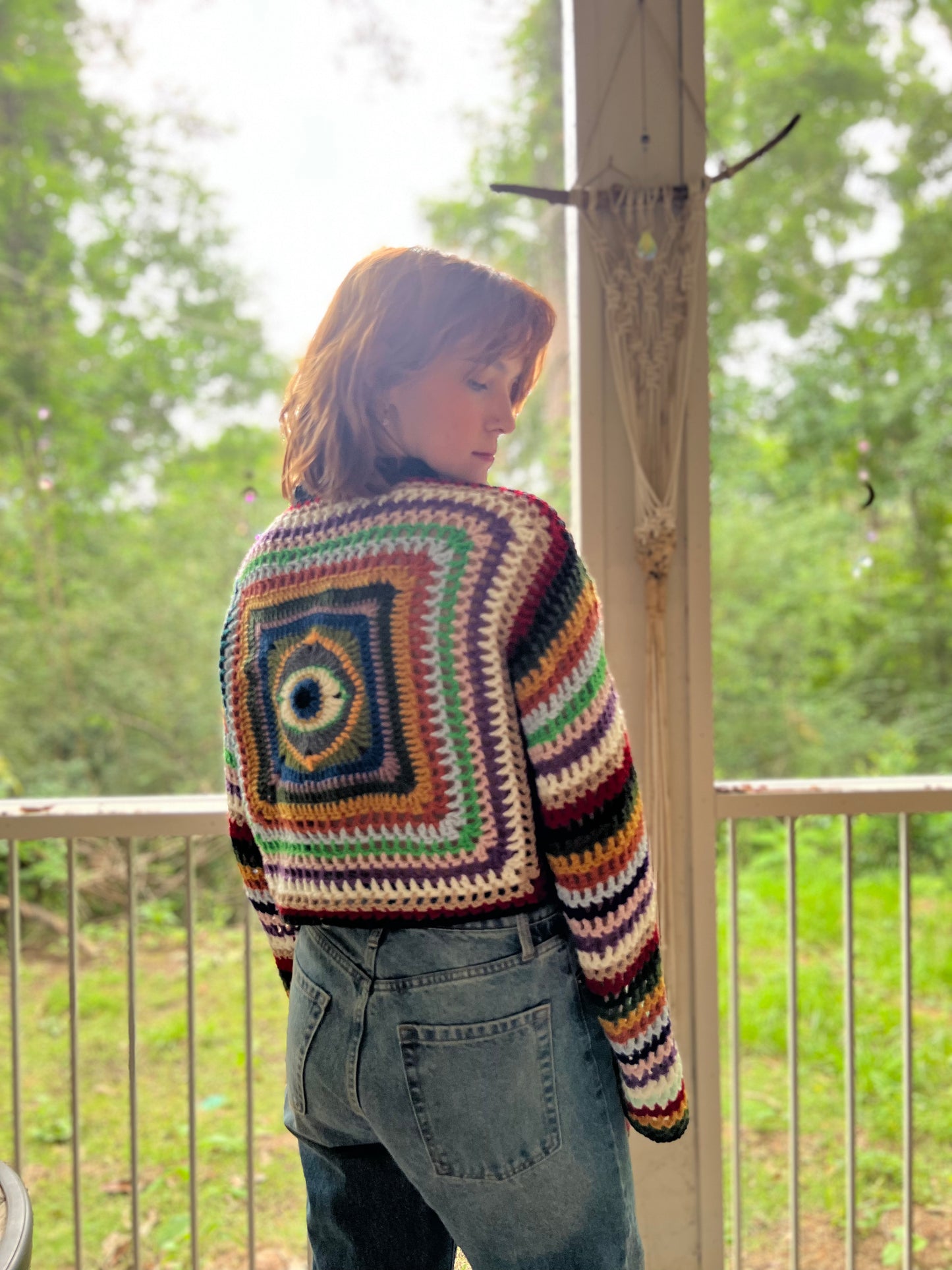 Evil Eye Granny Sweater