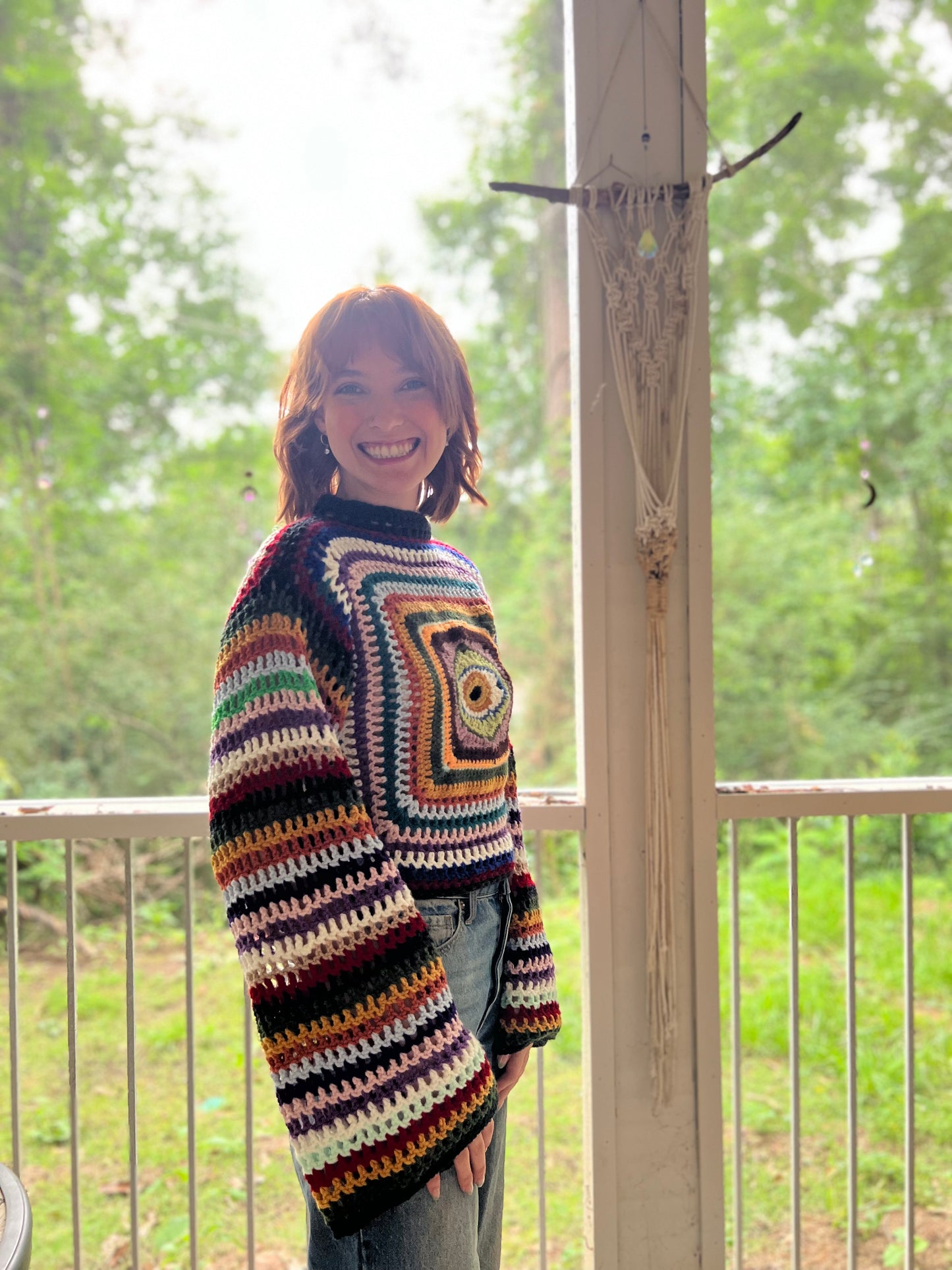 Evil Eye Granny Sweater