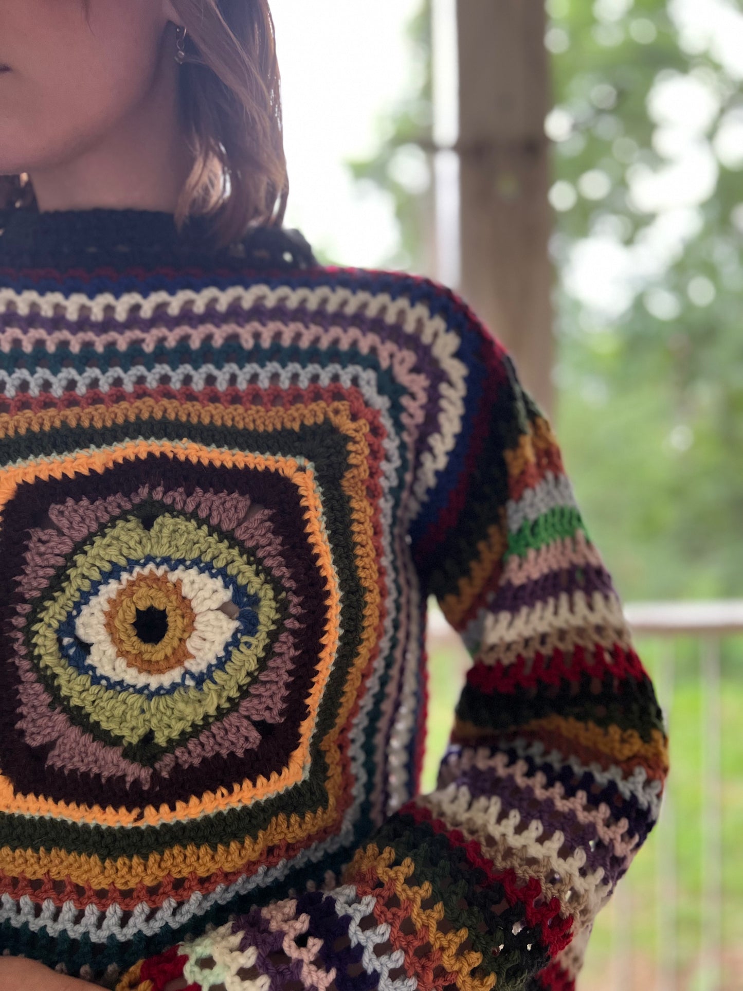 Evil Eye Granny Sweater