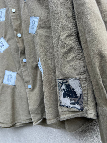 Dog Teeth - Green Flannel Shirt