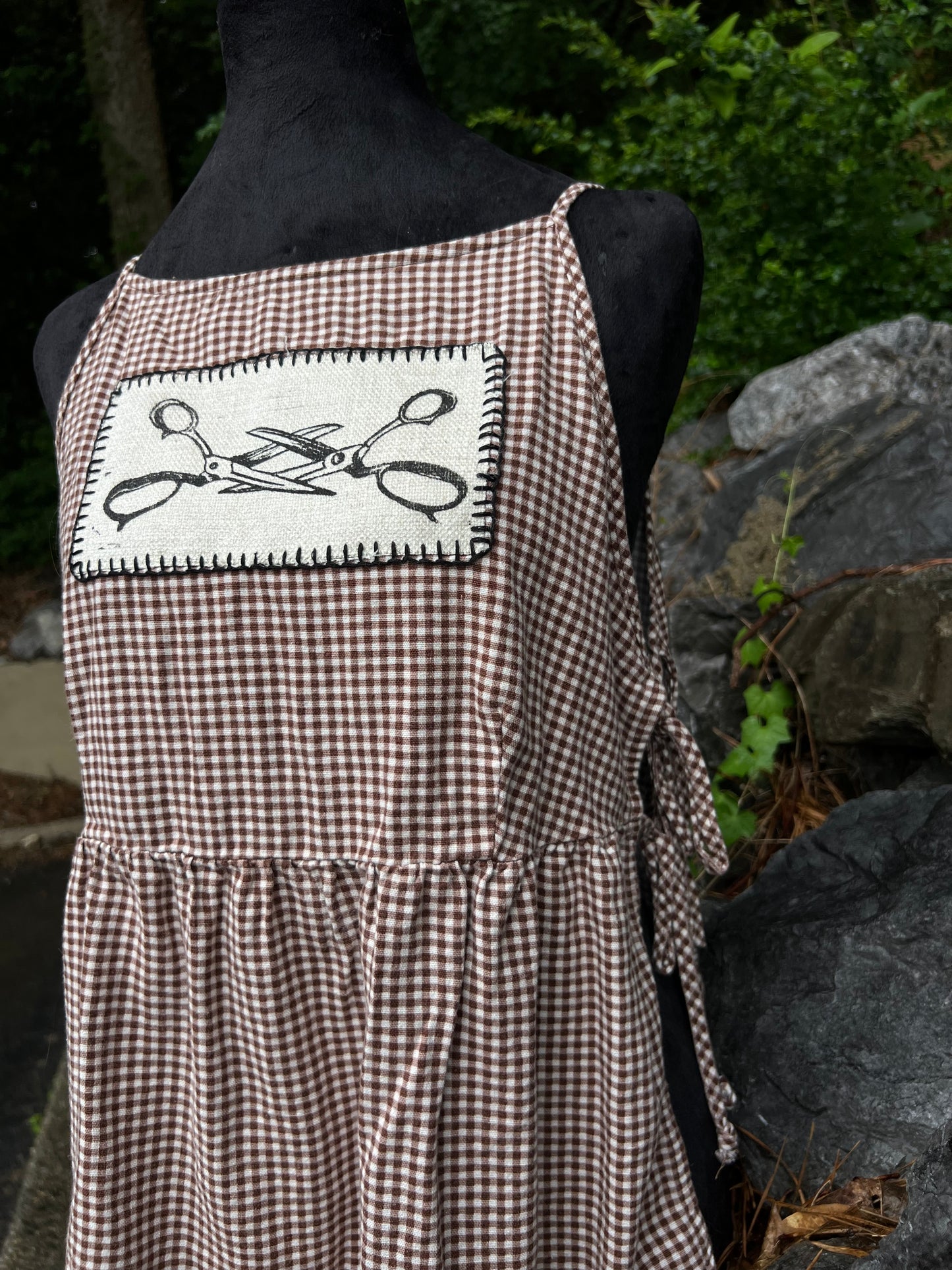 Scissor Me Timbers - Gingham Apron Top