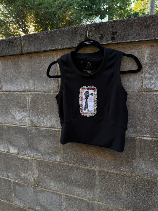 Windmill Patchwork - Black Tank Top