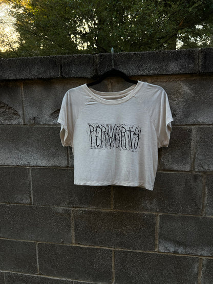 Perverts - Cream Cropped Top - OA