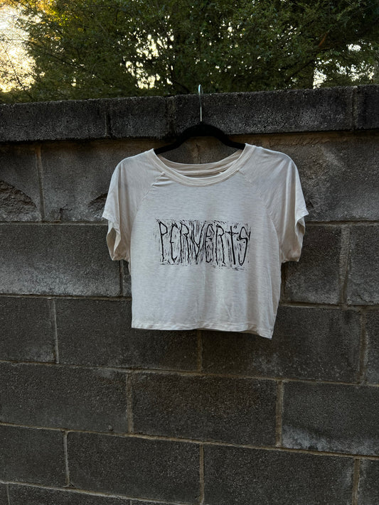 Perverts - Cream Cropped Top - OA