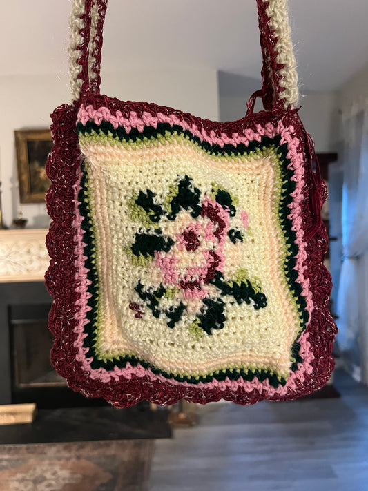 Vintage Floral Mini Tote