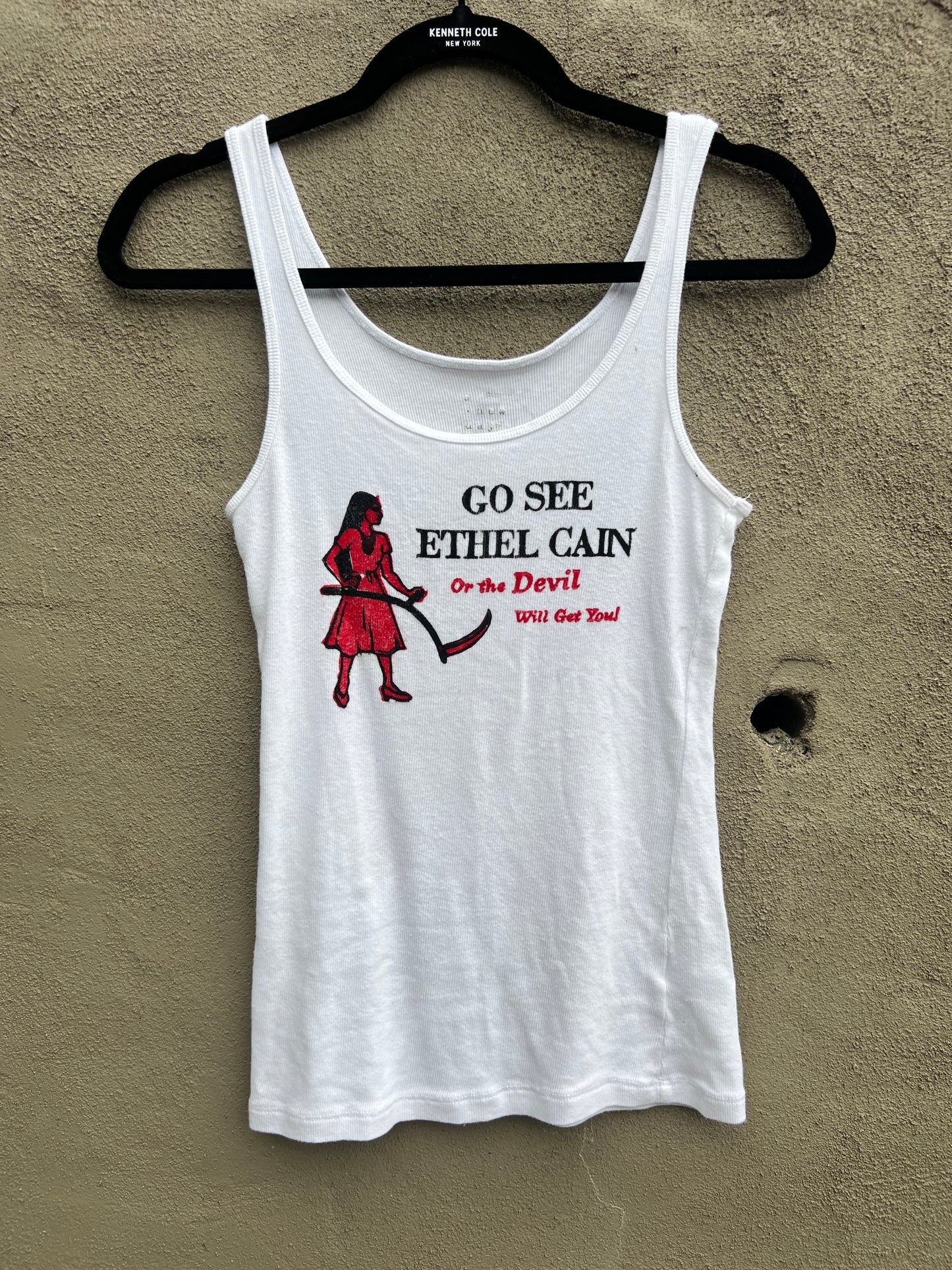 Go See Ethel Cain or the Devil Will Get You - White AND Tank Top