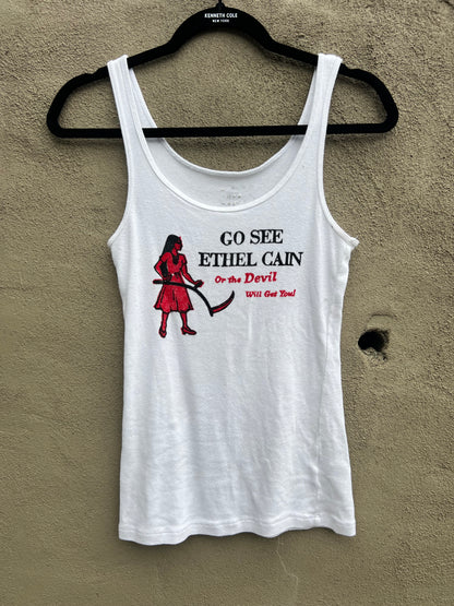 Go See Ethel Cain or the Devil Will Get You - White AND Tank Top