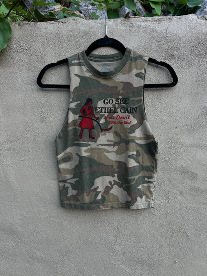 Go See Ethel Cain or the Devil Will Get You - Camo Faded Glory Muscle Tank