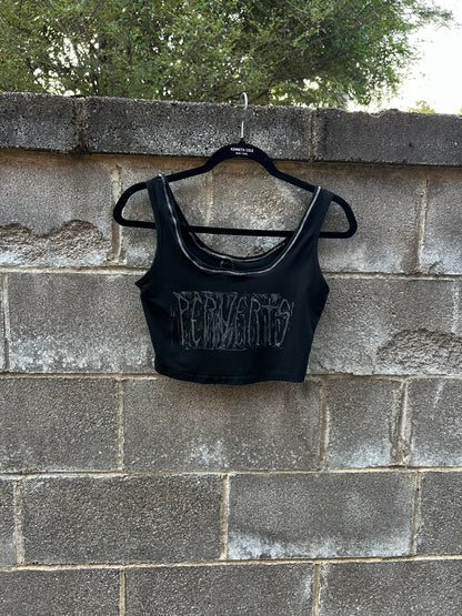 Perverts - Black Cropped Tank Top