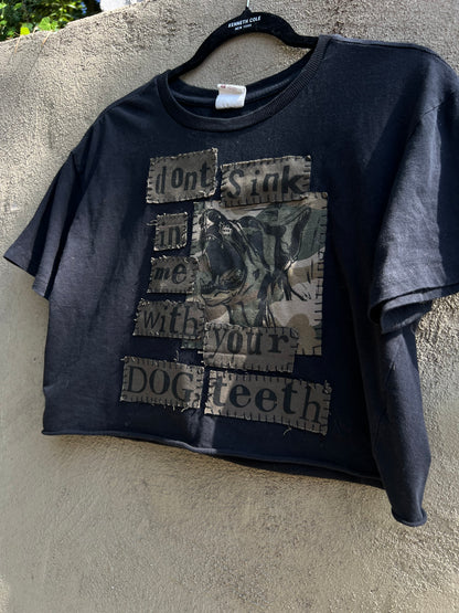 Dog Teeth - Black Cropped Tshirt