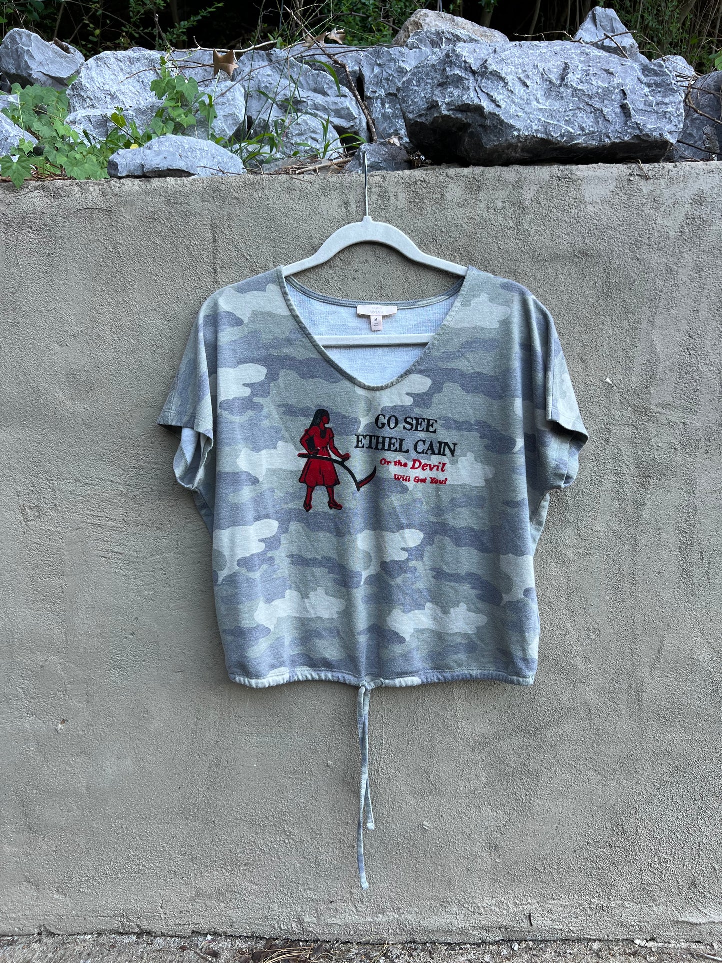 Go See Ethel Cain or the Devil Will Get You - Camo “Como Vintage” T-shirt