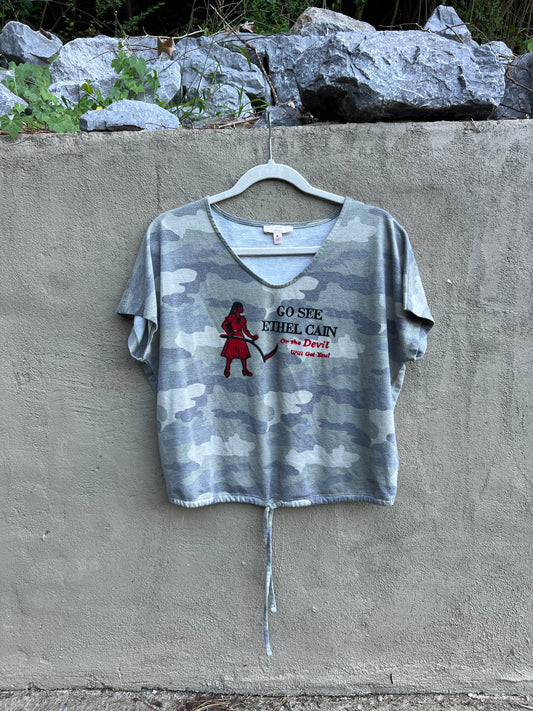 Go See Ethel Cain or the Devil Will Get You - Camo “Como Vintage” T-shirt