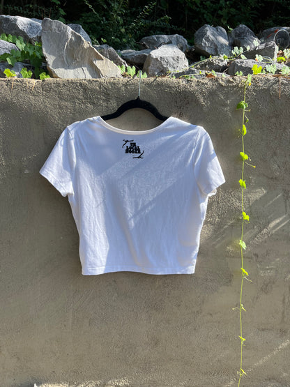 Not My Year - White Cropped Tshirt