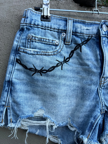 Dog Teeth - Denim Shorts