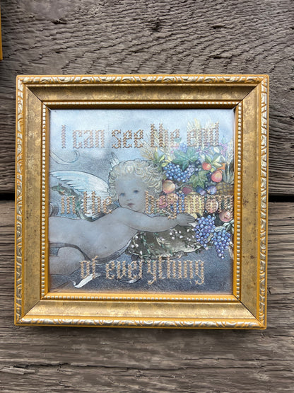 I Can See the End - Embroidered Vintage Photo